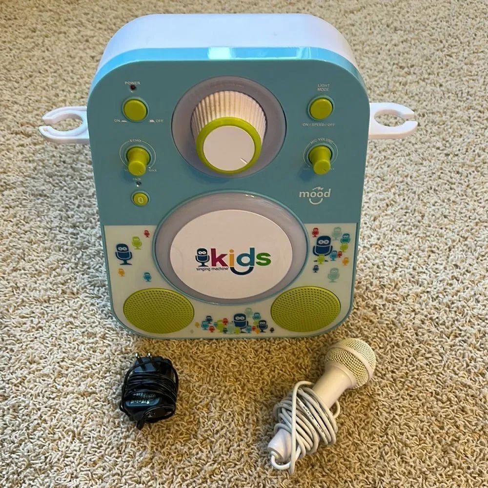 Blue and Green Learning Toy Speaker with Handle